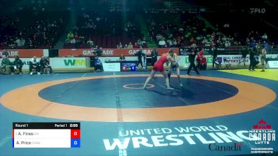 57kg Round 1 - Annika Fines, Dinos WC vs Aliza Price, Coast Wrestling Academy & Society