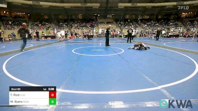 61 lbs Consi Of 8 #1 - Tory Rice, Clinton Youth Wrestling vs Mason Byers, Deer Creek Wrestling Club