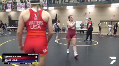 144 lbs Quarterfinal - Kaydence Boorn, Iowa vs Gracie Leslie, Iowa