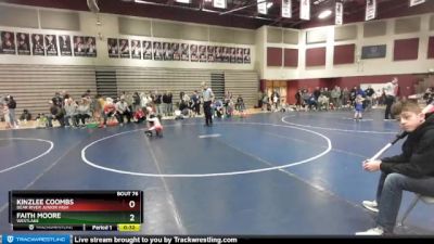 45-49 lbs Round 2 - Faith Moore, Westlake vs Kinzlee Coombs, Bear River Junior High