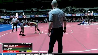 125 lbs Finals (2 Team) - Jake Ferri, Kent State vs Anthony Molton, Campbell University