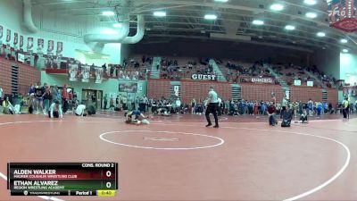 100 lbs Cons. Round 2 - Alden Walker, Maurer Coughlin Wrestling Club vs Ethan Alvarez, Region Wrestling Academy