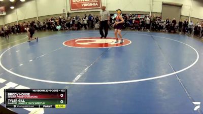 102 lbs Cons. Round 2 - Tyler Gill, Hanover Hawkeye Youth Wrestlin vs Brody House, Virginia Patriots Wrestling