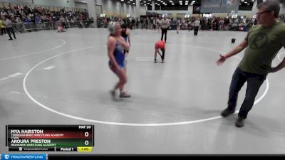 100 lbs Cons. Round 3 - Aroura Preston, Ironhawk Wrestling Academy vs Mya Hairston, Thoroughbred Wrestling Academy (TWA)