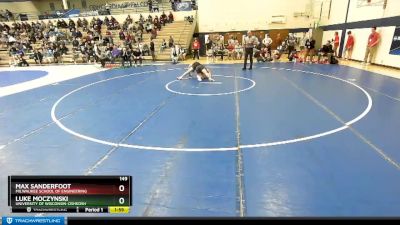 149 lbs Cons. Round 1 - Max Sanderfoot, Milwaukee School Of Engineering vs Luke Moczynski, University Of Wisconsin-Oshkosh