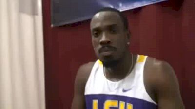 Jamaal James after 800 prelims 2010 NCAA Indoor Championships