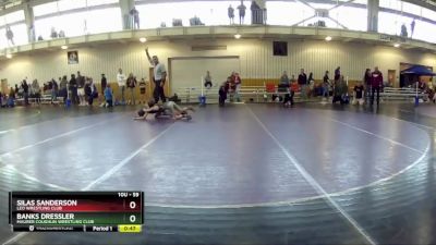 59 lbs Quarterfinal - Silas Sanderson, Leo Wrestling Club vs Banks Dressler, Maurer Coughlin Wrestling Club