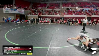 113 lbs Quarters & 1st Wb (16 Team) - Graham Haynes, Lucas Lovejoy vs Mariano Villalobos, Lubbock Cooper