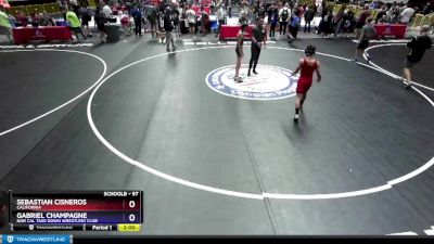 97 lbs Cons. Semi - Sebastian Cisneros, California vs Gabriel Champagne, Nor Cal Take Down Wrestling Club