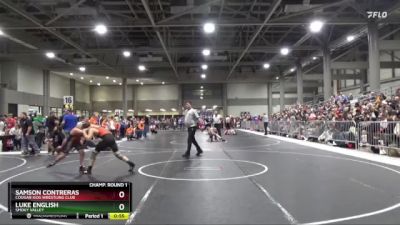 120 lbs Champ. Round 1 - Luke English, Smoky Valley vs Samson Contreras, Cougar Kids Wrestling Club