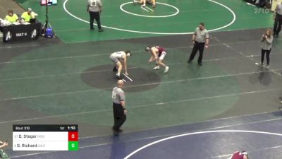 132 lbs Round Of 32 - Owen Steger, Ridgway vs Gavin Richard, Southern Columbia