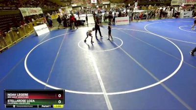 71 lbs Quarterfinal - Stellarose Loza, California Grapplers vs Noah Legere, Red Wave Wrestling