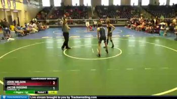 106 lbs Quarterfinals (8 Team) - Jacob Riggins, Cambridge vs John Nelson, Valdosta