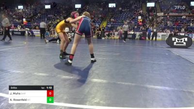 94 lbs Semifinal - Jordyn Muhs, Shippensburg vs Alexia Rosenfeld, Mt. Lebanon