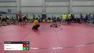 55 lbs Pools - Gabe Cox, CKW Backyard Barbarians vs Luke Benson, WV Wild 2