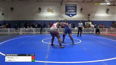 285 lbs Consi of 16 #2 - Josh Martinez, Fair Lawn vs Gabe Walsh, WC Rustin