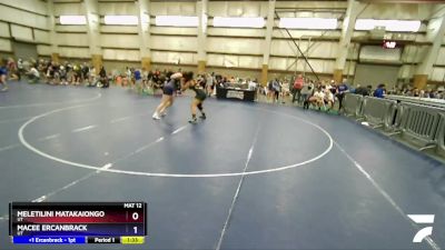 180 lbs Cons. Semi - Meletilini Matakaiongo, UT vs Macee Ercanbrack, UT