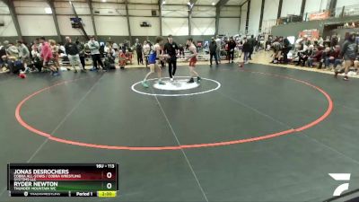 113 lbs Quarterfinal - Jonas DesRochers, COBRA ALL-STARS / Cobra Wrestling Systems LLC vs Ryder Newton, Thunder Mountain WC