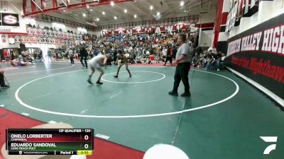 120 lbs Cons. Semi - Onelo Lorberter, Chaparral vs Eduardo Sandoval, Long Beach Poly