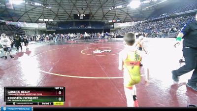 53 lbs Champ. Round 1 - Kingsten Ortquist, Fife Thunder Wrestling vs Gunner Kelly, Team Aggression Wrestling Club