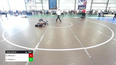 126 lbs Consi Of 64 #1 - Dylan Merilus, IN vs Amari Payton, NY