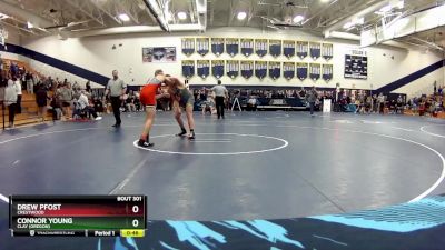 157 lbs Cons. Round 3 - Connor Young, Clay (Oregon) vs Drew Pfost, Crestwood