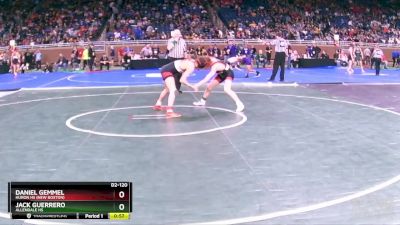 D2-120 lbs Cons. Round 2 - Jack Guerrero, Allendale HS vs Daniel Gemmel, Huron HS (New Boston)