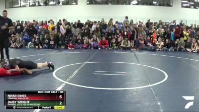 110 lbs Champ. Round 1 - Niyar Rines, Ferndale Eagles WC vs Daisy Wright, Farwell Elite Youth Wrestling