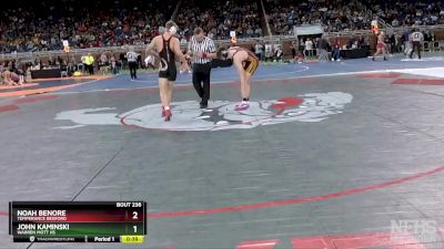 D1-144 lbs Cons. Round 2 - John Kaminski, Warren Mott HS vs Noah Benore, Temperance Bedford