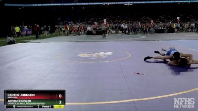 D3-106 lbs Champ. Round 1 - Ayden Ringler, Catholic Central HS (Grand Rapids) vs Carter Johnson, Reed City