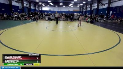 50+ Quarterfinal - Evelyn Hance, Fighting Squirrels vs Sawyer Talbott, Middleton Wrestling Club