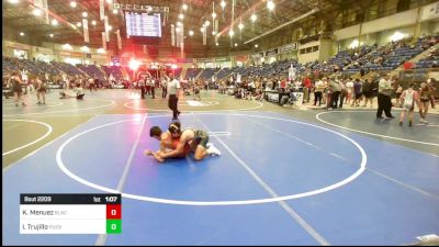 102 lbs Round Of 16 - Kyle Menuez, Black Fox Wr Acd vs Israel Trujillo, Pueblo County WC