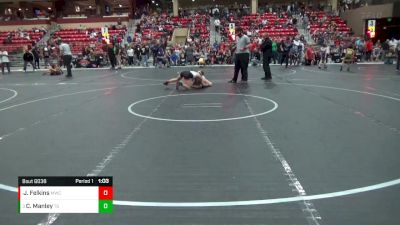 90 lbs Semifinal - Calan Manley, TEAM GRINDHOUSE vs Josiah Felkins, Maize Wrestling Club