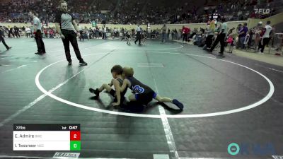 37 lbs Round Of 16 - Easton Admire, Berryhill Wrestling Club vs Isaac Tessneer, Norman Grappling Club