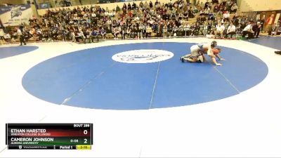 141 lbs 1st Place Match - Cameron Johnson, Aurora Universtiy vs Ethan Harsted, Wheaton College (Illinois)