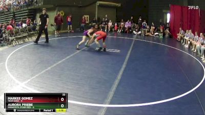 73 lbs Quarterfinals (8 Team) - Aurora Priebe, Minnesota Storm Red vs Markee Gomez, Team Iowa