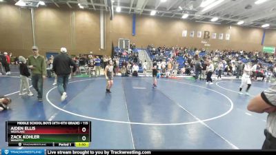 115 lbs Quarterfinal - Zack Kohler, Wasatch vs Aiden Ellis, Westlake