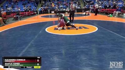 130 lbs Quarterfinal - Alejandra Cornejo, Kankakee (H.S.) vs Khatija Ahmed, Glen Ellyn (Glenbard West)