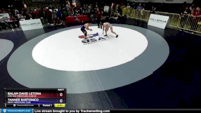 113 lbs Quarterfinal - Balam David Letona, Live Oak Wrestling Club SC vs Tanner Bartonico, Delta Wrestling Club