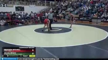 106 lbs Quarterfinals (8 Team) - Devon Brach, St Anne Pacelli Catholic School vs Braydon Mitchell, Social Circle