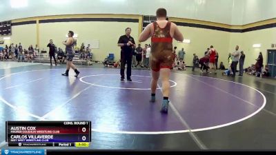 220 lbs Cons. Round 1 - Austin Cox, Maurer Coughlin Wrestling Club vs Carlos Villaverde, Indy West Wrestling Club