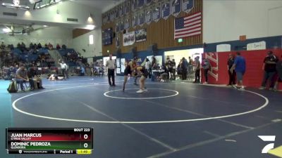 106 lbs Cons. Round 2 - Dominic Pedroza, Glendora vs Juan Marcus, Citrus Valley