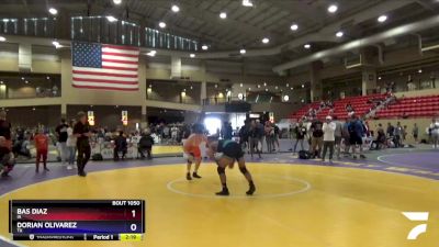 145 lbs 1st Place Match - Bas Diaz, IA vs Dorian Olivarez, TX