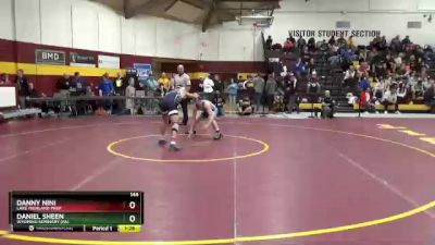 144 lbs Champ. Round 2 - Danny Nini, Lake Highland Prep vs Daniel Sheen, Wyoming Seminary (PA)