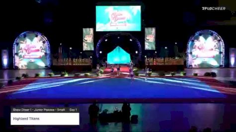 Highland Titans [2020 Show Cheer 1 - Junior Peewee - Small Day 1] 2020 Pop Warner National Cheer & Dance Championship