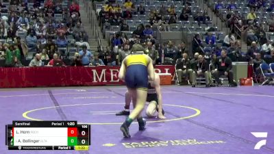 106 lbs Semifinal - Ayden Bollinger, Delta vs Layne Horn, Rochester Community