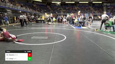 75 lbs Quarterfinal - Beau Havers, Bradford vs Colson Long, Rochester