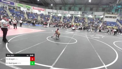 70 lbs Consi Of 8 #1 - Dominik Aragon, La Junta Jr/Sr High School vs Davian Rodriguez, Ortega Middle School