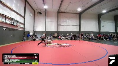 132 lbs Cons. Round 2 - Tommie Vick, South West Washington Wrestling Club vs Beau Sandberg, Molalla Mat Club