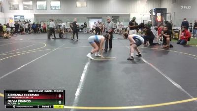 120/135 Round 2 - Adrianna Heckman, Nazareth Wrestling vs Olivia Francis, Milford